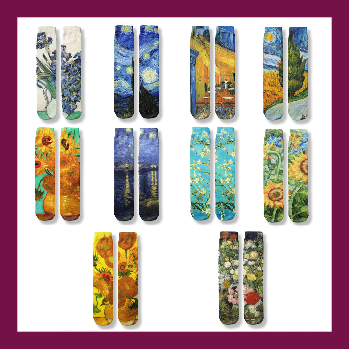 Calcetines Pinturas de Van Gogh