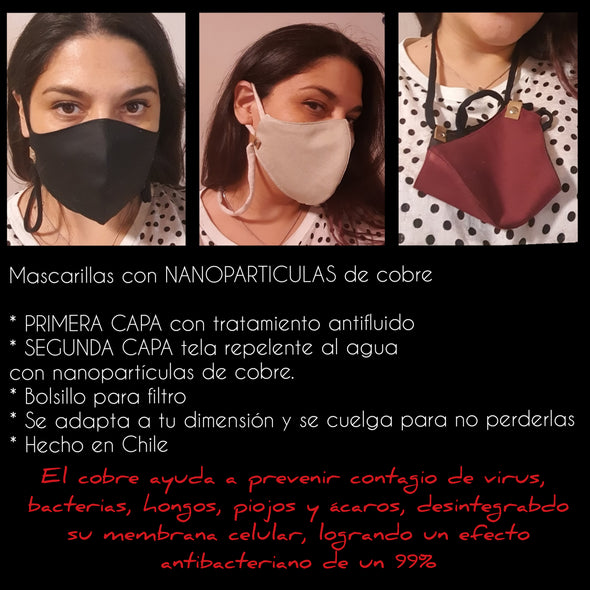 Mascarillas de Nanocobre Ajustable